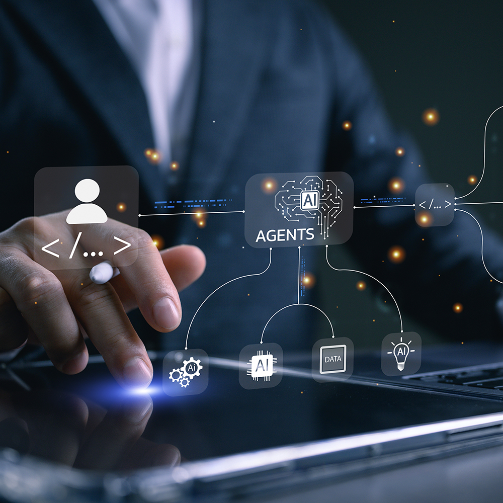 KI-Software wird schematisch gezeigt
